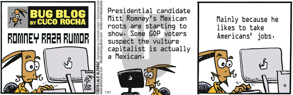 La Cucaracha on Friday January 27, 2012 Comic Strip