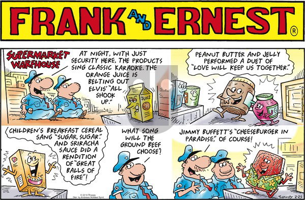 Frank and Ernest on Sunday February 25, 2018 Comic Strip