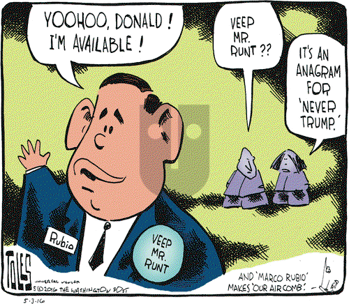 Tom Toles on Tuesday May 3, 2016 Comic Strip