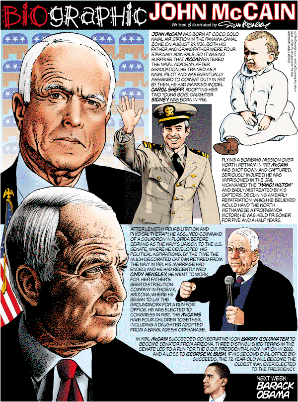 Biographic - Sunday October 26, 2008 Comic Strip