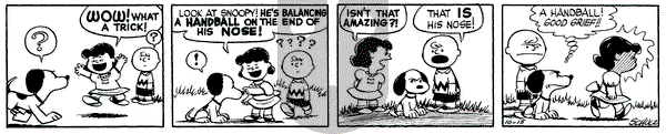 Peanuts on Friday October 15, 1954 Comic Strip