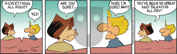 Arlo and Janis on Saturday March 24, 2018 Comic Strip