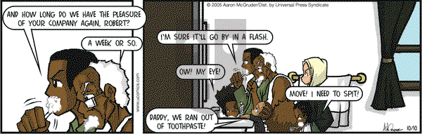 The Boondocks on Monday October 10, 2005 Comic Strip