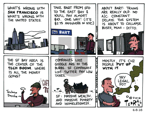Ted Rall on Friday April 8, 2016 Comic Strip