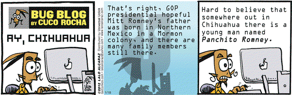 La Cucaracha on Wednesday January 18, 2012 Comic Strip