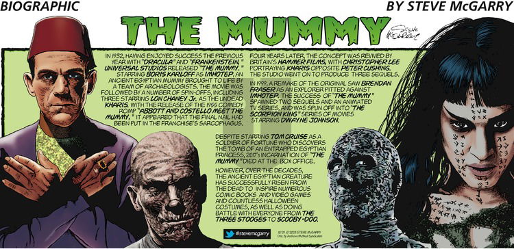 Biographic on Sunday October 29, 2023 Comic Strip