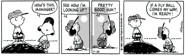 Peanuts - Wednesday July 20, 1994 Comic Strip