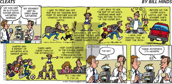 Cleats on Tuesday May 29, 2007 Comic Strip