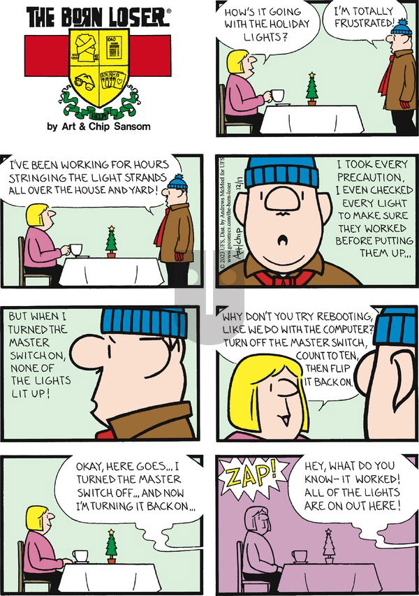 The Born Loser on Sunday December 17, 2023 Comic Strip
