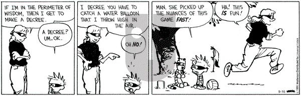 Calvin and Hobbes on Wednesday September 16, 2015 Comic Strip