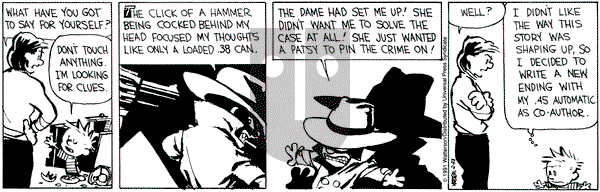 Calvin and Hobbes on Thursday February 28, 1991 Comic Strip