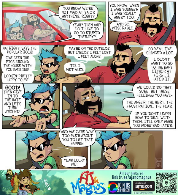 AJ and Magnus on Sunday April 21, 2024 Comic Strip