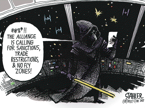 Jeff Stahler on Saturday December 19, 2015 Comic Strip