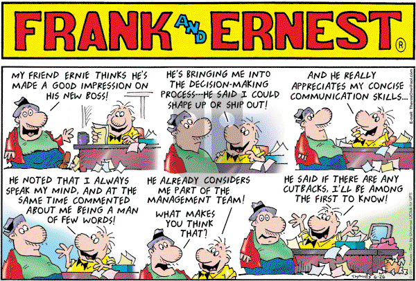 Frank and Ernest on Sunday June 26, 2011 Comic Strip