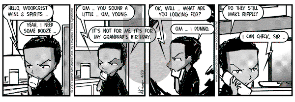 The Boondocks on Saturday April 28, 2001 Comic Strip