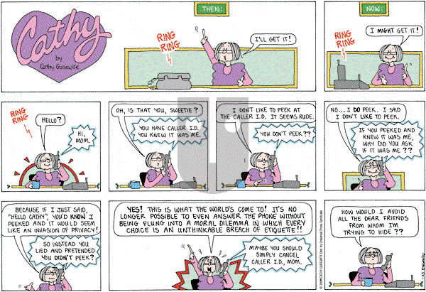 Cathy Classics - Sunday January 25, 2009 Comic Strip