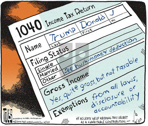 Tom Toles on Monday April 15, 2019 Comic Strip