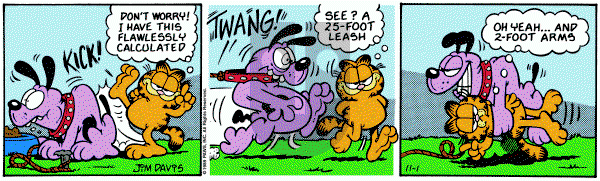 Garfield on Wednesday November 1, 1989 Comic Strip