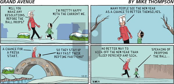 Grand Avenue on Sunday December 31, 2023 Comic Strip