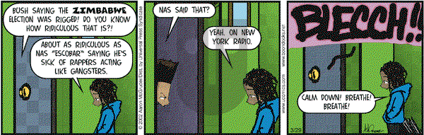 The Boondocks on Friday March 29, 2002 Comic Strip