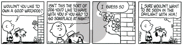 Peanuts on Wednesday July 26, 1978 Comic Strip