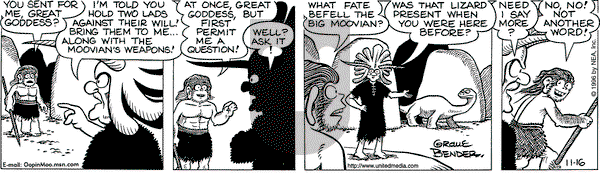 Alley Oop on Saturday November 16, 1996 Comic Strip