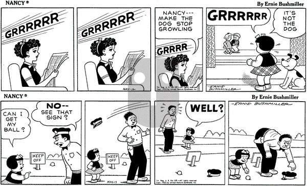 Nancy - Thursday May 12, 1955 Comic Strip