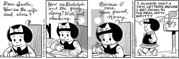 Nancy on Monday December 10, 2007 Comic Strip