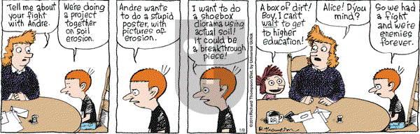 Cul de Sac on Friday January 8, 2016 Comic Strip