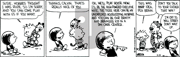 Calvin and Hobbes - Wednesday September 25, 1991 Comic Strip