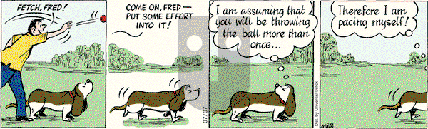 Fred Basset on Saturday July 7, 2012 Comic Strip