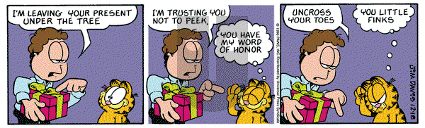 Garfield on Wednesday December 18, 1996 Comic Strip