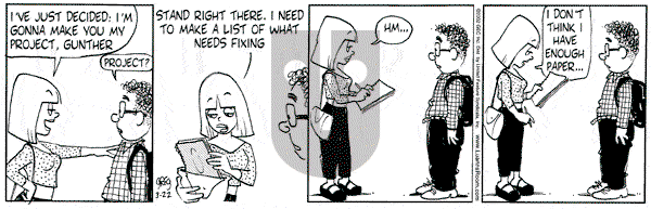 Luann on Friday March 22, 2002 Comic Strip