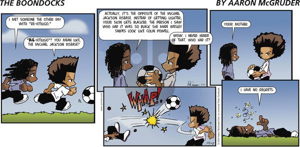 The Boondocks on Sunday July 11, 2004 Comic Strip