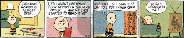 Peanuts - Tuesday December 27, 2011 Comic Strip