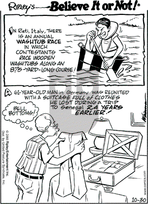 Ripley's Believe It or Not on Thursday October 30, 2003 Comic Strip