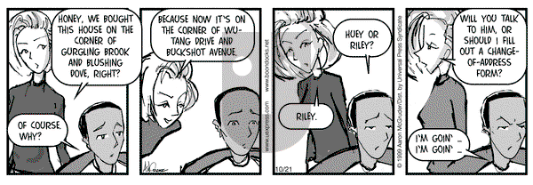 The Boondocks on Thursday October 21, 1999 Comic Strip