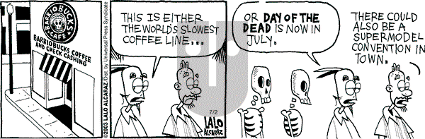 La Cucaracha on Wednesday July 2, 2003 Comic Strip