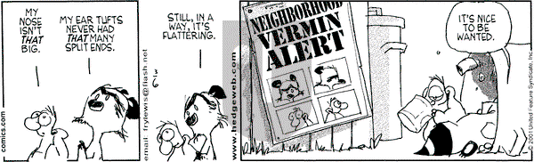 Over the Hedge on Tuesday March 6, 2001 Comic Strip