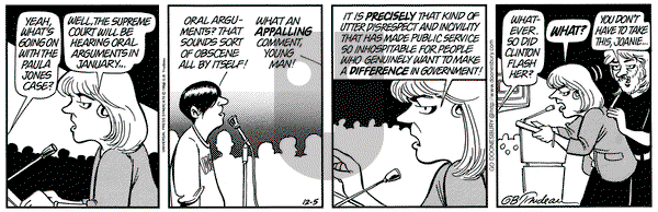 Doonesbury on Thursday December 5, 1996 Comic Strip