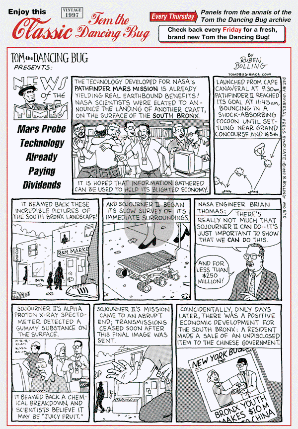 Tom the Dancing Bug on Thursday August 20, 2015 Comic Strip