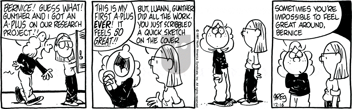 Luann - Wednesday December 16, 1987 Comic Strip