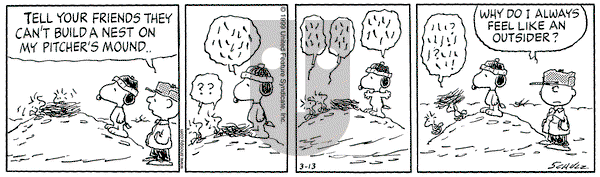 Peanuts on Saturday March 13, 1999 Comic Strip