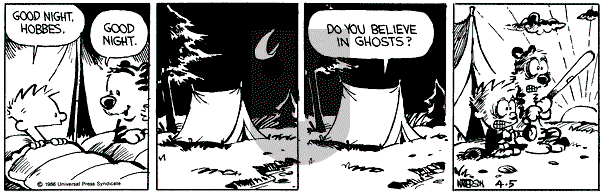 Calvin and Hobbes - Saturday April 5, 1986 Comic Strip