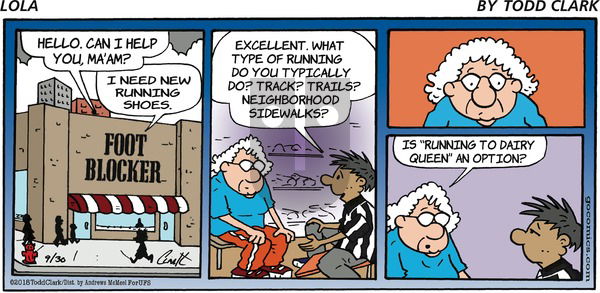 Lola on Sunday September 30, 2018 Comic Strip