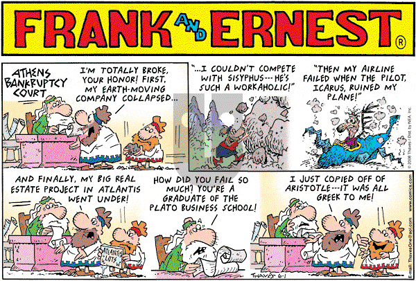 Frank and Ernest on Sunday June 1, 2008 Comic Strip