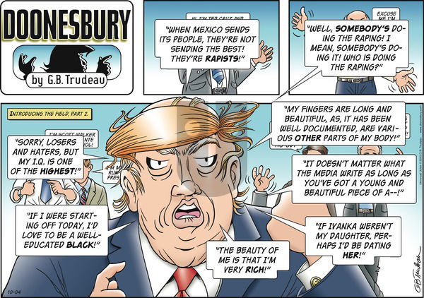 Doonesbury - Sunday October 4, 2015 Comic Strip