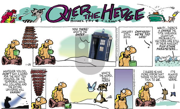 Over the Hedge on Sunday January 29, 2012 Comic Strip