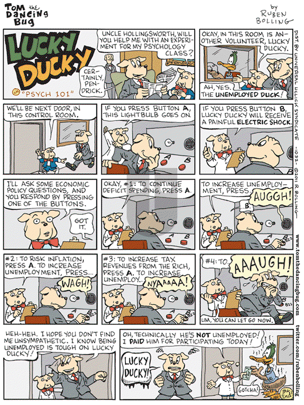 Tom the Dancing Bug on Friday April 8, 2011 Comic Strip