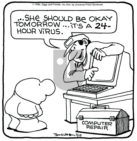 Ziggy - Saturday February 10, 1996 Comic Strip